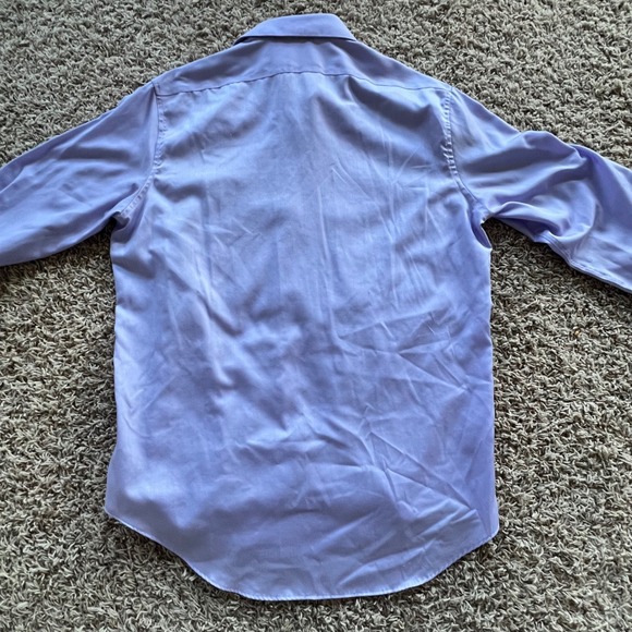 Calvin Klein Slim Fit Dress Shirt Mens 16 1/2 34/35 Lavender Purple Button Up - Picture 4 of 4